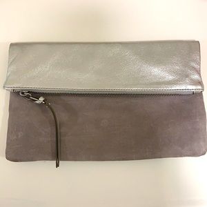 Banana Republic silver clutch